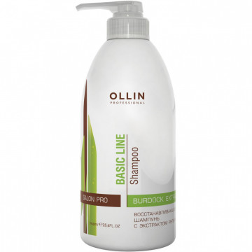 Купить - OLLIN Basic Line Reconstructing Shampoo with Burdock Extract - Восстанавливающий шампунь с экстрактом репейника