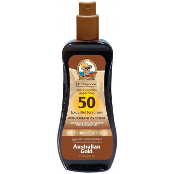 Купить - Australian Gold Spray Gel with Instant Bronzer SPF50 - Солнцезащитный спрей-гель с натуральным бронзатором