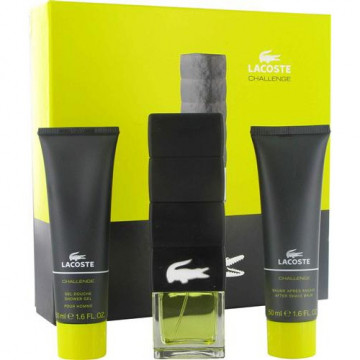 Купить - Lacoste Challenge - Подарочный набор (EDT75+A/SH50+S/G50)