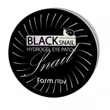 Купить - FarmStay Black Snail Hydrogel Eye Patch - Гидрогелевые патчи для глаз с муцином черной улитки