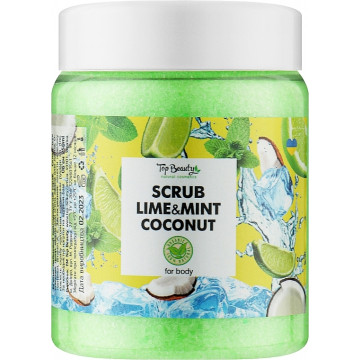 Купить - Top Beauty Scrub Lime & Mint Coconut - Скраб для тела и лица (мята-лайм)