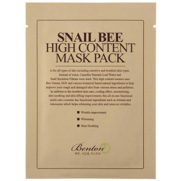 Купить - Benton Snail Bee High Content Mask Pack - Маска с муцином улитки и пчелиным ядом