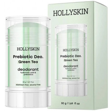 Купить - Hollyskin Prebiotic Deo. Green Tea - Парфюмированный дезодорант с гиалуроновой кислотой и пребиотиками