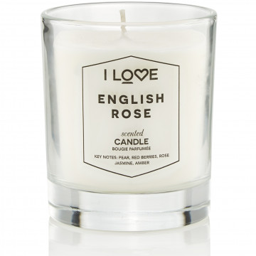 Купить - I Love English Rose Candle - Ароматическая свеча "Английская роза"