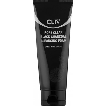 Купить - CLIV Pore Clear Black Charcoal Cleansing Foam - Пенка для умывания на основе порошка бамбукового угля