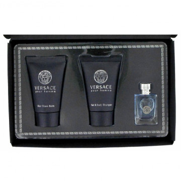 Купить - Versace pour Homme - Подарочный набор (EDT5+S/G25+A/SH25)