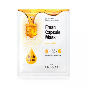 Купить - The Oozoo Fresh Capsule Mask Royal Jelly - Маска с капсулой-активатором с маточным молочком для сияния и питания