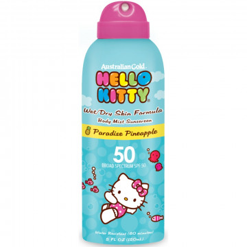 Купить - Australian Gold Hello Kitty Paradise Pineapple SPF50 - Солнцезащитный спрей аэрозоль для детей SPF50