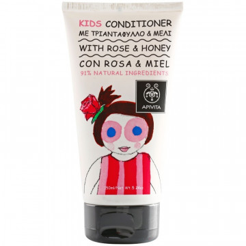 Купить - Apivita natural kids conditioner with honey&rose bulgarian - Детский кондиционер с розой и медом