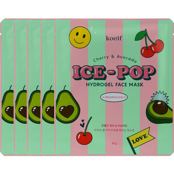 Купить - Petitfee & Koelf Cherry & Avocado Ice-Pop Hydrogel Face Mask - Гидрогелевая маска для лица с вишней и авокадо