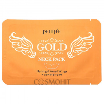 Купить - Petitfee & Koelf Hydrogel Angel Wings Gold Neck Pack - Гидрогелевая маска для шеи с плацентой