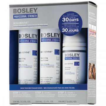 Купить - Bosley Воs Revive Starter Pack for Non Color-Treated Hair - Система для истонченных неокрашенных волос (шампунь, кондиционер, уход)