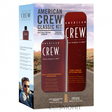 Купить - American Crew 1 Duo - Набор по уходу за волосами: шампунь увлажняющий + гель сильной фиксации