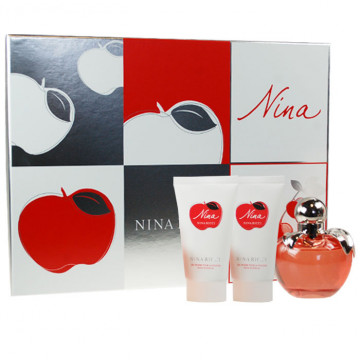 Купить - Nina Ricci Nina (Apple) - Подарочный набор (EDT50+B/L50+S/G50)