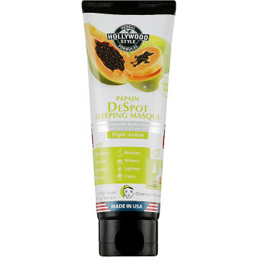 Купить - Hollywood Style Papain DeSport Sleeping Masque - Маска для лица с папаином