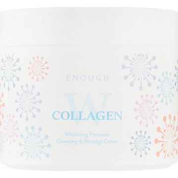 Купить - Enough W Collagen Whitening Premium Cleansing & Massage Cream - Массажный осветляющий крем для тела с морским коллагеном
