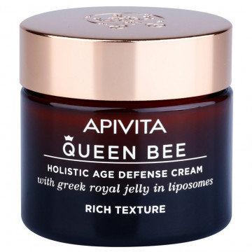 Купить - Apivita queen bee holistic age defense cream rich texture - Насыщенный крем для восстановления упругости кожи 