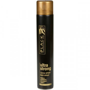 Купить - Black Professional Line Gold Ultra Strong Hair Spray - Лак для волос ультрасильной фиксации с защитой от влажности