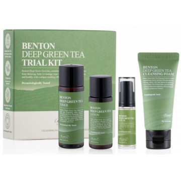 Купить - Benton Deep Green Tea Trial Kit - Набор миниатюр с зеленым чаем 4 в 1