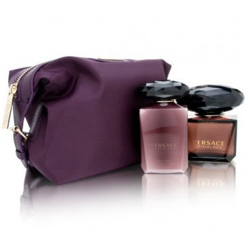 Купить - Versace Crystal Noir - Набор (EDT90+B/L100+косметичка)