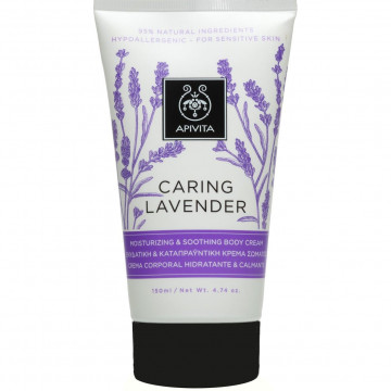 Купить - Apivita Caring Lavender Hydrating Soothing Body Lotion - Увлажняющий и успокаивающий крем для тела "Лавандовый уход"