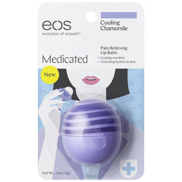 Купить - EOS Medicated Cooling Chamomile Lip Balm - Бальзам для губ "Охлаждающая ромашка"