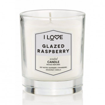 Купить - I Love Glazed Raspberry Scented Candle - Ароматическая свеча "Глазированная малина"