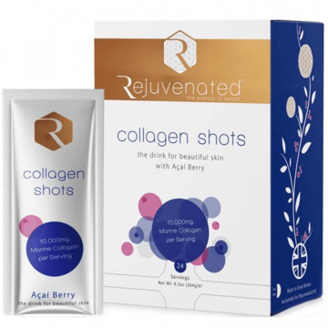 Купить - Rejuvenated Сollagen Shots 10 000 mg per serving - Коллагеновые шоты для красивой кожи с ягодами Асаи