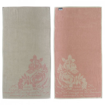Купить - Pavia Jacquard Ecru-Rosesilver - Полотенце банное 