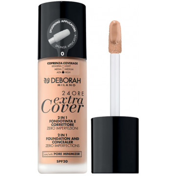 Купить - Deborah 24Ore Extra Cover Foundation SPF20 - Тональная основа для лица