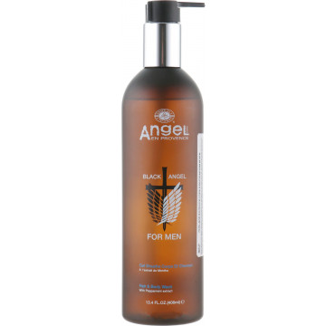 Купить - Angel Professional Black Angel Hair and Body Wash - Мужской гель для волос и тела с экстрактом мяты