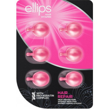 Купить - Ellips Hair Vitamin Hair Repair With Pro-Keratin Complex - Витамины для волос "Восстановление волос" с про-кератиновым комплексом (6x1мл)