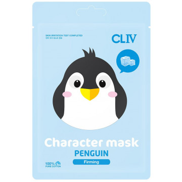 Купить - CLIV Character Mask Penguin - Тканевая маска для упругости кожи лица "Пингвин"