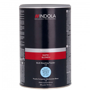 Купить - Indola Professional Rapid Blond+ Blue Dust-Free Powder - Голубой беспылевой осветляющий порошок