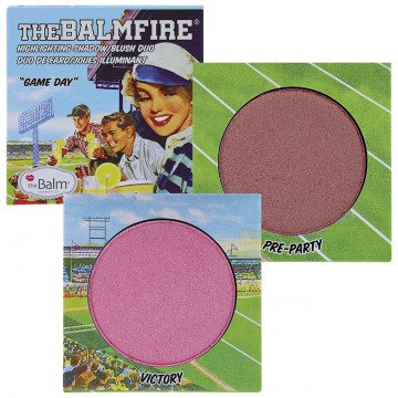 Купить - TheBalm Fire Game Day Highlighting Shadow/Blush Duo Game Day - Хайлайтер-румяна для лица