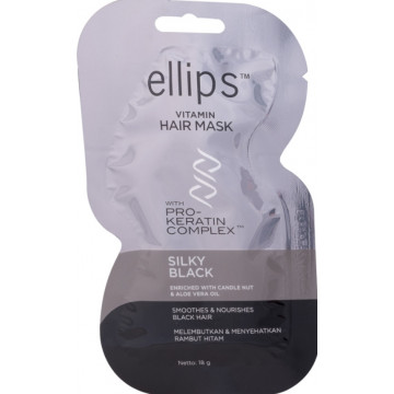 Купить - Ellips Vitamin Hair Mask Silky Black - Маска для волос "Шелковая Ночь" с Про-Кератиновым комплексом