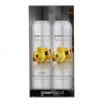 Купить - Greenland Gift Pack: Shower & Body Mousse Sensation Papaya-Lemon - Набор муссов для тела Папайя-Лимон 
