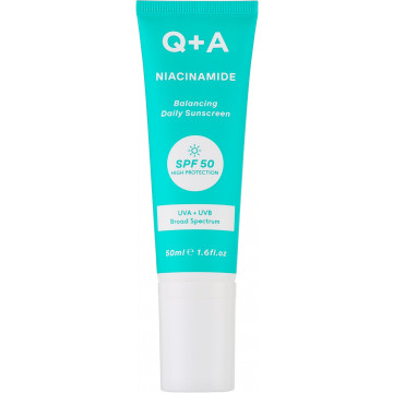 Купить - Q+A Niacinamide Balancing Daily Sunscreen SPF50 - Балансирующий солнцезащитный крем для лица