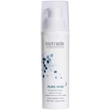 Купить - Biotrade Pure Skin Glow Revival Night Fluid - Ночной омолаживающий флюид с гиалуроновой кислотой и пептидами