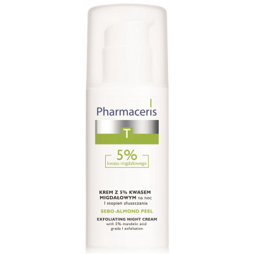 Купить - Pharmaceris T Sebo-Almond-Peel Exfoliting Night Cream - Ночной крем-пилинг с 5% миндальной кислотой