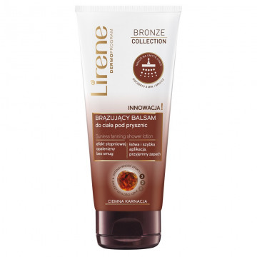 Купить - Lirene Bronze Sunless Tanning Shower Lotion Dark Skin - Бальзам для душа с автозагаром для темной кожи