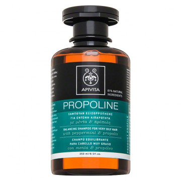 Купить - Apivita propoline balancing shampoo for very oily hair - Шампунь для очень жирных волос с мятой и прополисом