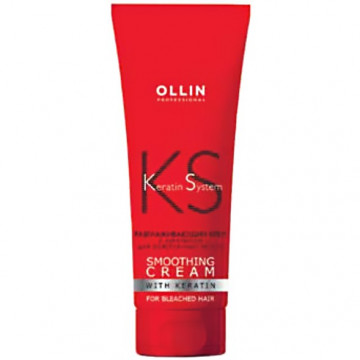 Купить - OLLIN Keratin System Smoothing Cream for Light Hair - Разглаживающий крем для осветлённых волос