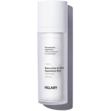 Купить - Hillary Bakuchiol & Olive Squalane Skin Renewal Serum - Регенерирующая сыворотка для лица с био-ретинолом и скваланом