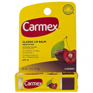 Купить - Carmex Lip Balm Stick Cherry SPF15 - Бальзам для губ с ароматом вишни в стике