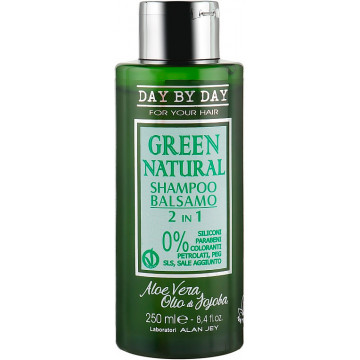 Купить - Alan Jey Green Natural Shampoo-Balsam - Шампунь-бальзам 2 в 1 с маслом жожоба и алоэ вера для всех типов волос