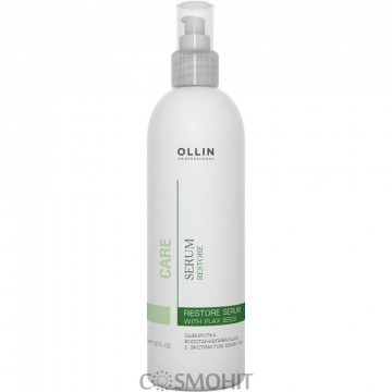 Купить - OLLIN Care Restore Serum with Flax Seeds - Восстанавливающая сыворотка с маслом семян льна