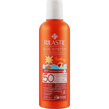 Купить - Rilastil Sun System PPT SPF50+ Fluid Baby Lotion - Ультра-легкий солнцезащитный лосьон для тела для детей