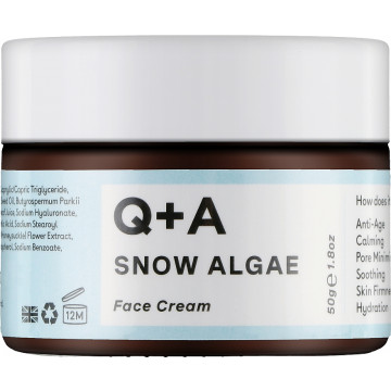 Купить - Q+A Snow Algae Intensive Face Cream - Увлажняющий крем для лица со снежными водорослями