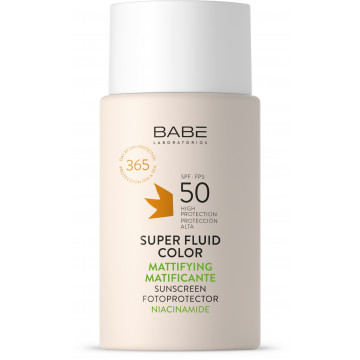 Купить - Babe Laboratorios Sun Protection Super Fluid Color SPF50 - Солнцезащитный супер флюид с тонирующим и матирующим эффектом для жирной кожи